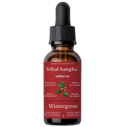 Himalayan wintergreen essential oil bottle by Tribal Sangha