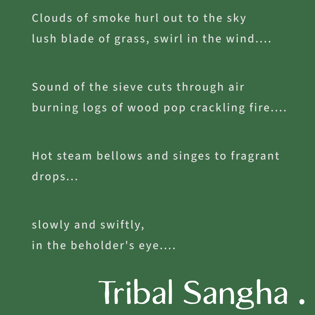 Java citronella essential oil described in poetic essence with Tribal Sangha branding